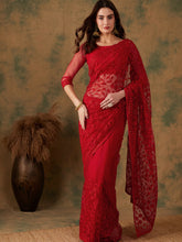 Womens Fashion Ethnic Red Color Sarees-MLSHWSA1169RED0ONE